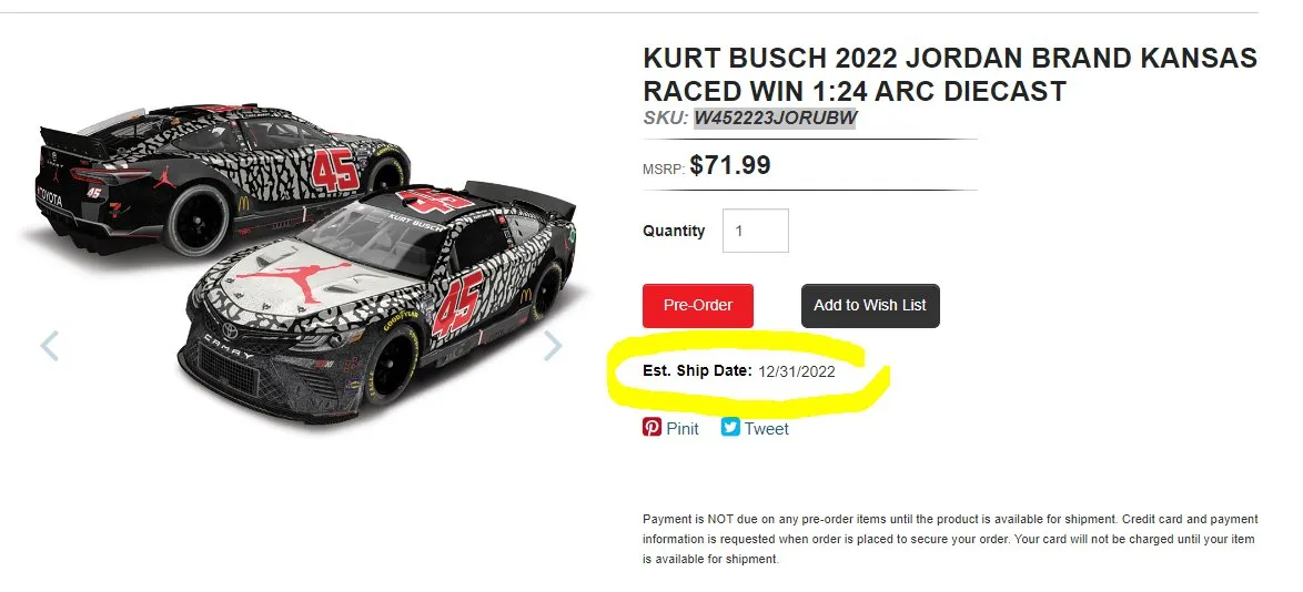 49223 lionel racing diecast collection