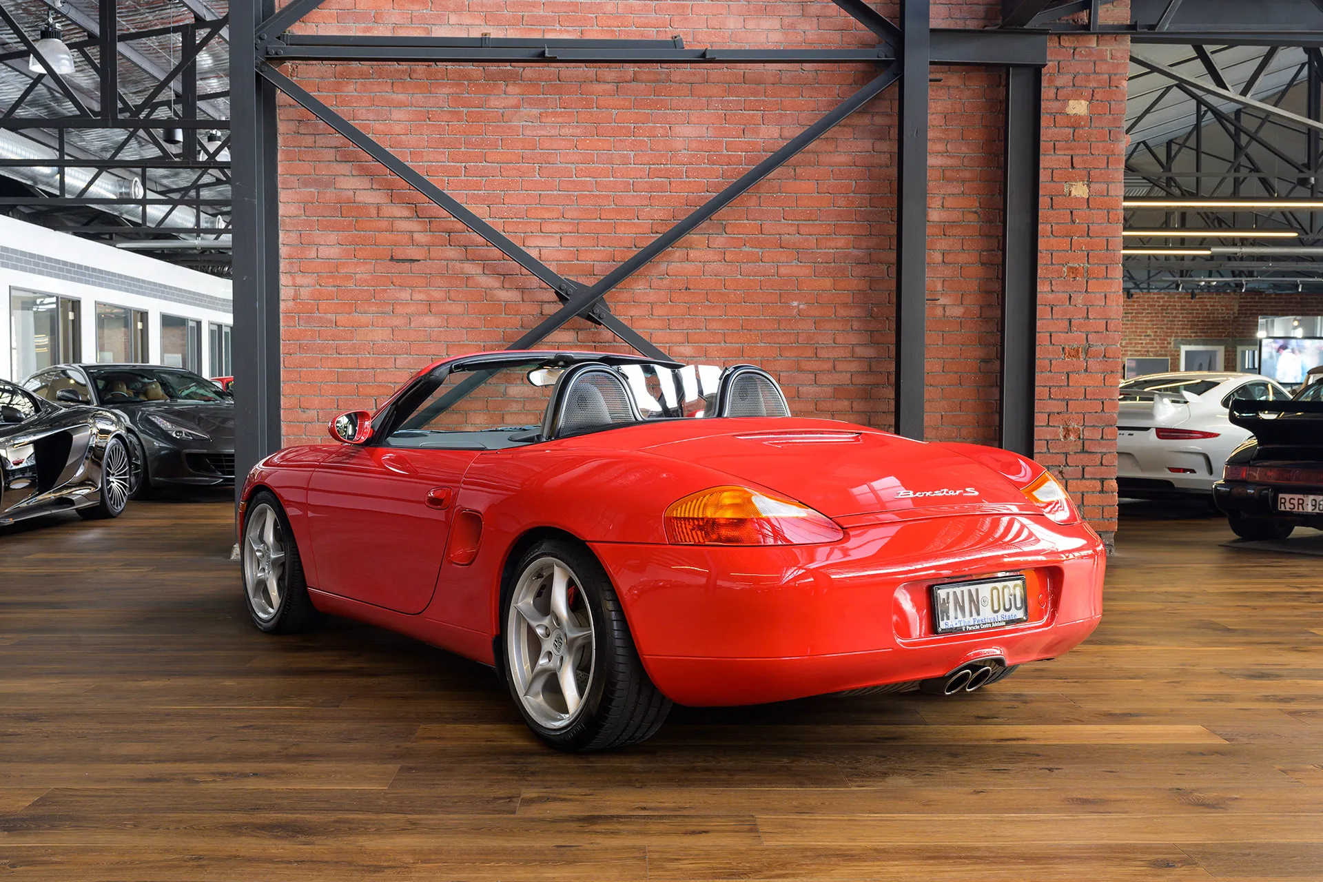 49244 red porsche boxster diecast display